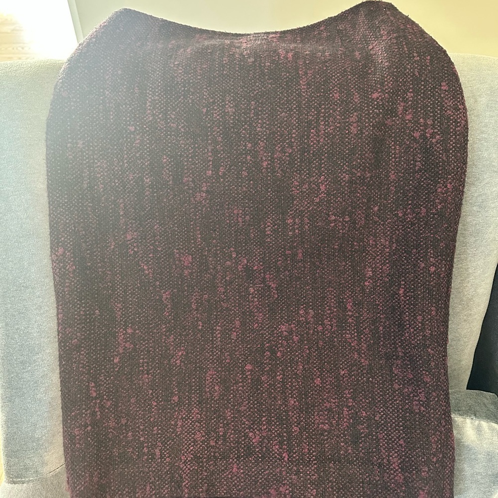 Escada Tweed Pencil Skirt Burgundy and Black Size 6